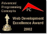 APC Web Development Excellence Award 2002