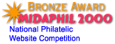 Midaphil 2000 Philatelic Website Competition Bronze Award 165x64