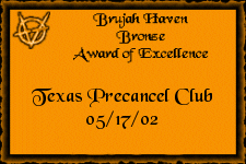 Brujah Haven Bronze Award of Excellence