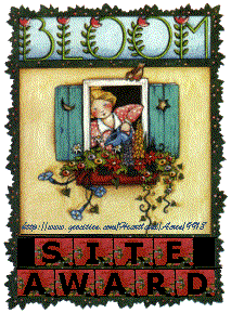 Cindy's Home Bloom Site Award