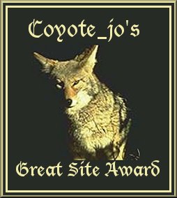 Coyote Jo's Great Site Award