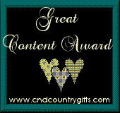 Canadian Country Gifts Great Content Award (hearts) 170x160