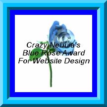 Crazy Nebula's Blue Rose Award for Website Design 216x216