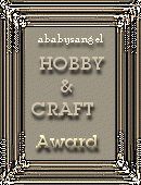 A Baby's Angel Hobby and Craft Award 130x170