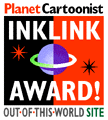 Planet Cartoonist Ink Link Award Out Of This World Site