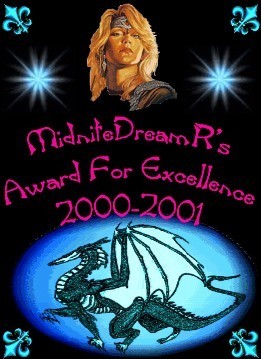 Midnight DreamR's Award for Excellence 2000-2001