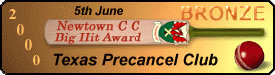 Newtown Cricket Club Bronze Award 75x275