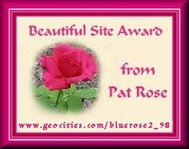 Beautiful Site Award from Pat Rose