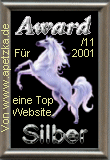 Petzka's Award /11.2001 f�r eine Top Website Silber