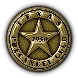 Texas Precancel Club Established 1950 logo image commissioned by Tom Crichton & modified by George P. Crofton MSgt USAF Ret. for TPC