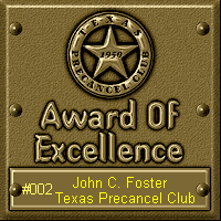 Texas Precancel Club Award of Excellence 200x200