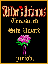 Wilder's Infamous Treaured Site Award Period. 187x248